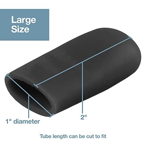 ZenToes ZenToes 6 Pack Gel Toe Cap and Protector - Cushions and Protects to Provide Relief from Missing or Ingrown Toenails, Corns, Blisters, Hammer Toes (Large, Black)