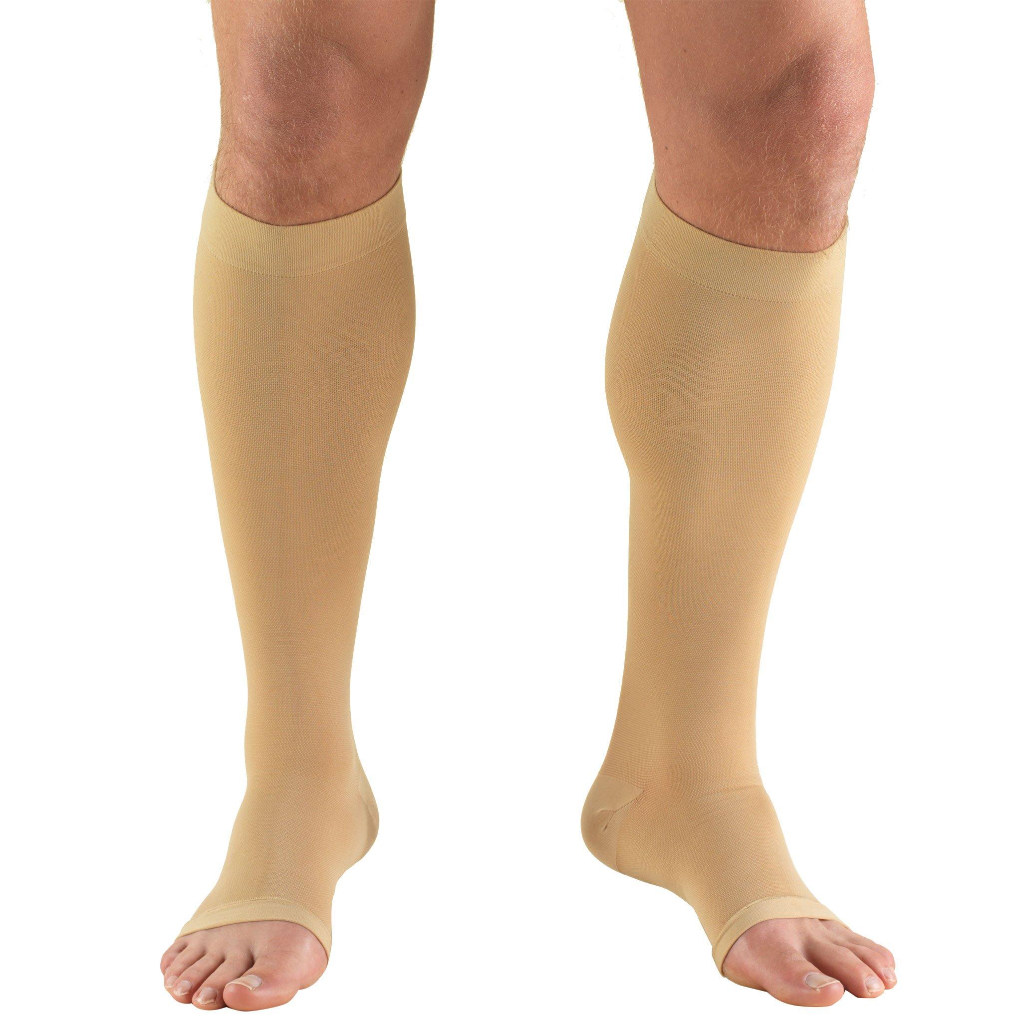 Truform Truform Compression 20-30 mmHg Knee High Open Toe Stockings Beige, X-Large - Short, 2 Count (0865S-XL 2PK)