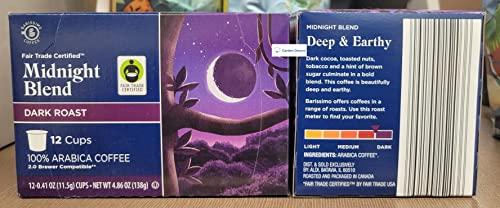 Barissimo Coffee Barissimo Midnight Blend Dark Roast 12 Cups Coffee 4.86oz 138g (Two Boxes)