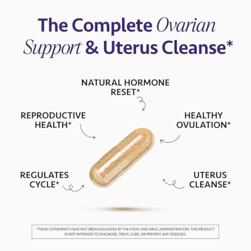 Freshly Moms Ayurvedic Preconception Cleanse | Ovarian Support | Uterus Cleanse | Birth Control Cleanse | PCOS Supplements | with Stinging Nettle, Red Clover, & more | Vegan | 120 Capsules - OSH Wellness
