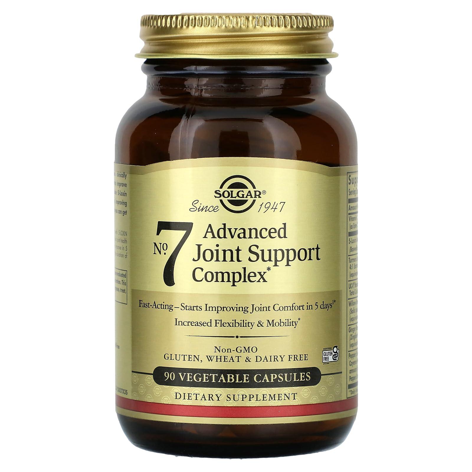 Solgar Solgar No. 7 - Joint Support and Comfort - 90 Vegetarian Capsules - Increased Mobility & Flexibility - Gluten-Free, Dairy-Free, Non-GMO - 90 Servings