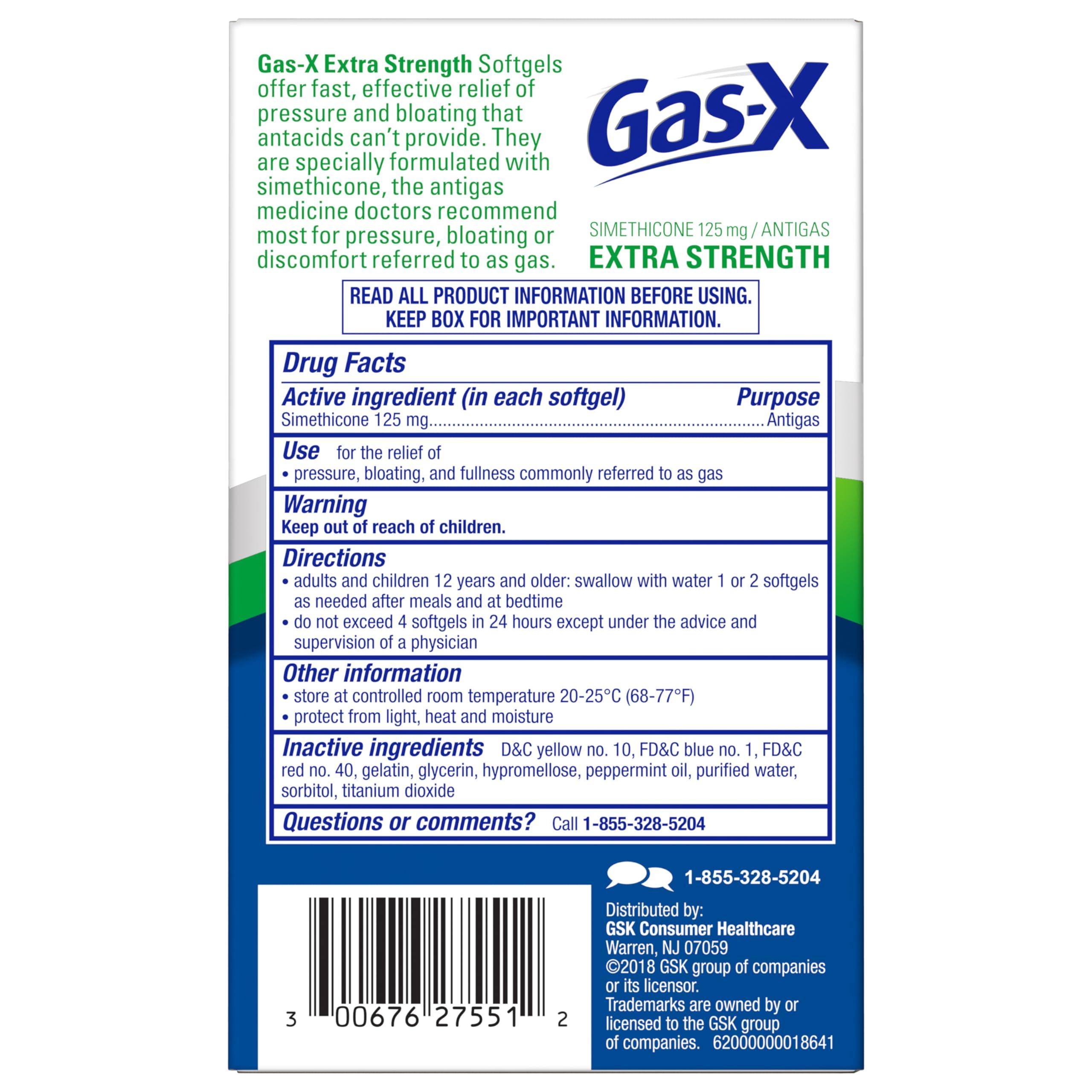 Gas-X Gas-X Extra Strength Gas Relief Softgels with Simethicone 125 mg - 50 Count (Pack of 2)
