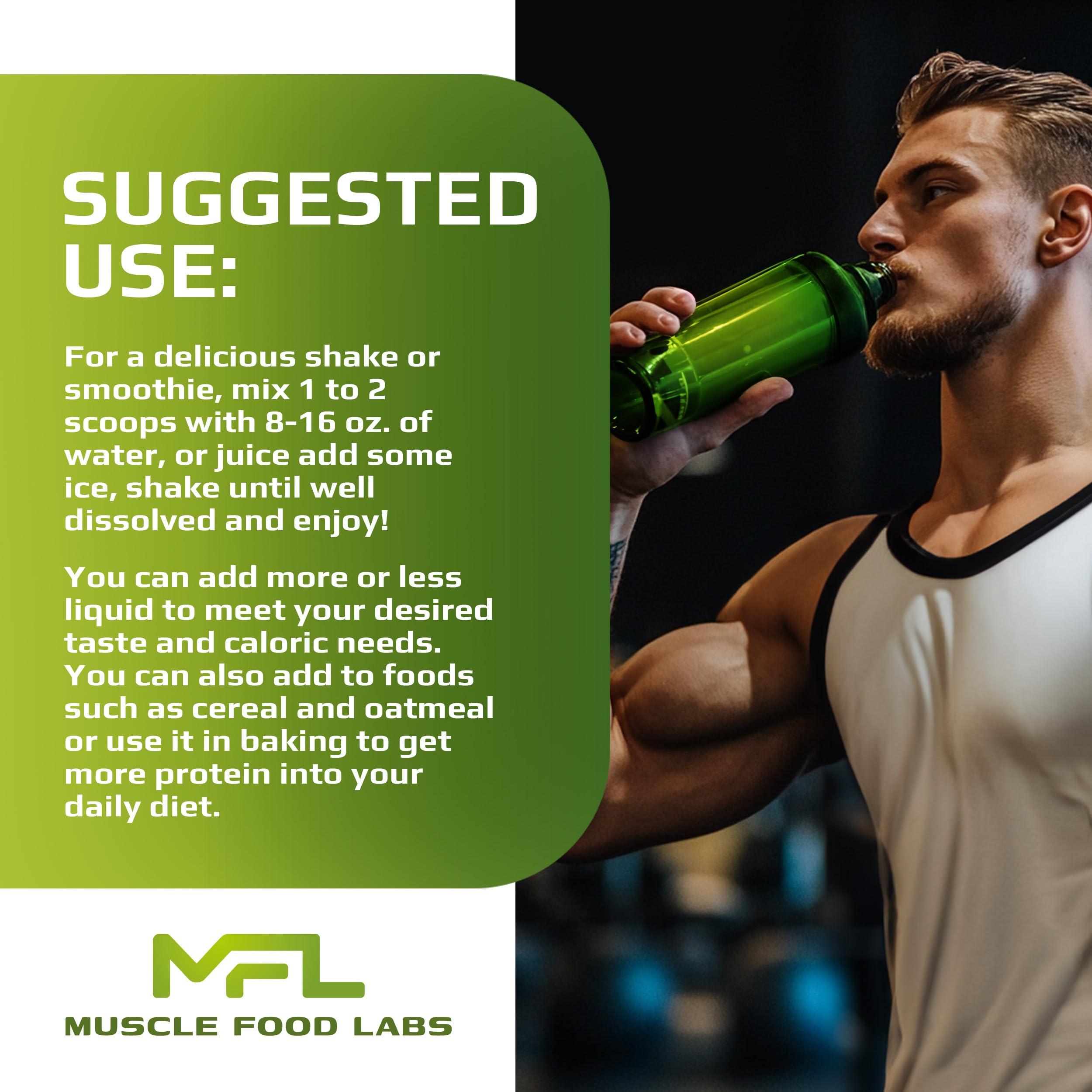 MUSCLE FOOD LABS MUSCLE FOOD LABS MFL Vegan, Plant-Based Protein Powder l Gluten Free l Non Dairy l Non GMO l Lactose Free lKeto-Friendly |2.12 lbs (Vanilla Bean)