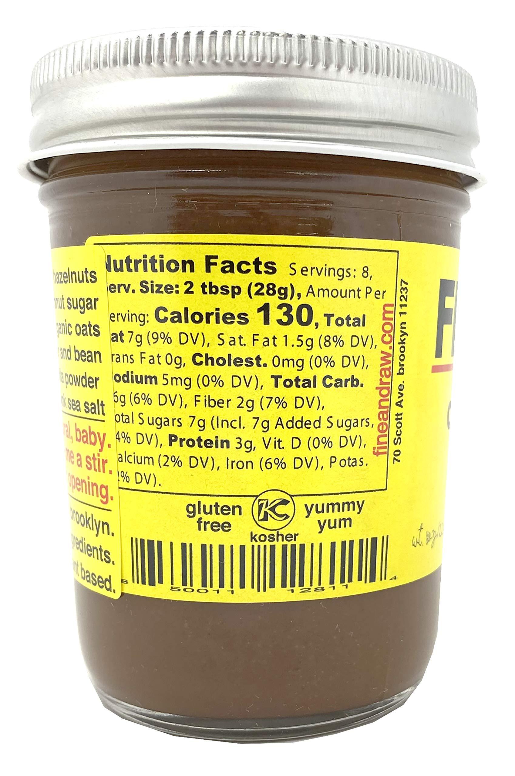 Fine & Raw Fine & Raw Hazelnut Butter Spread 8 Ounce – Clean Ingredients, Vegan, and Organic Hazelnut Spread (Oat Milk Chocolate Hazelnut)