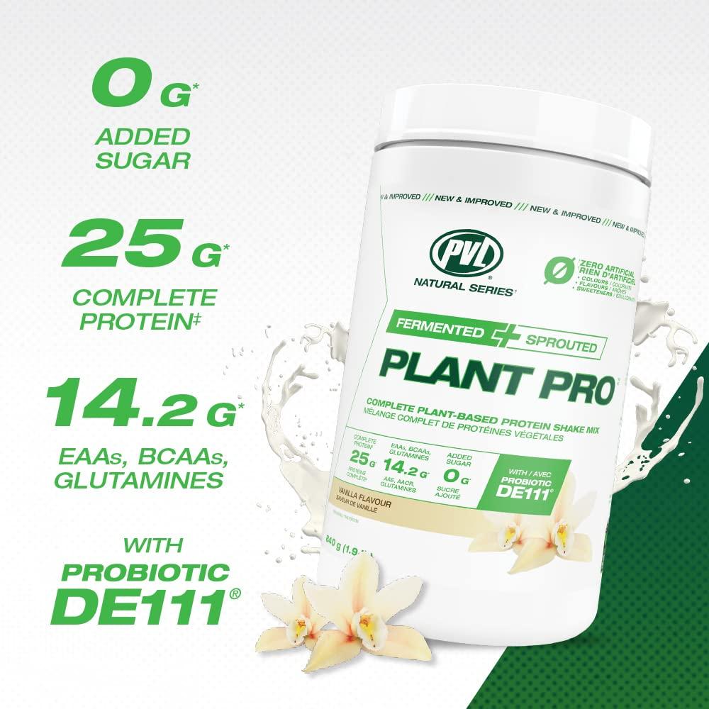 PVL PVL Plant Pro, High Protein Plant-Based Protein Shake Mix with Added Enzymes, Natural Chocolate , 840 Gram
