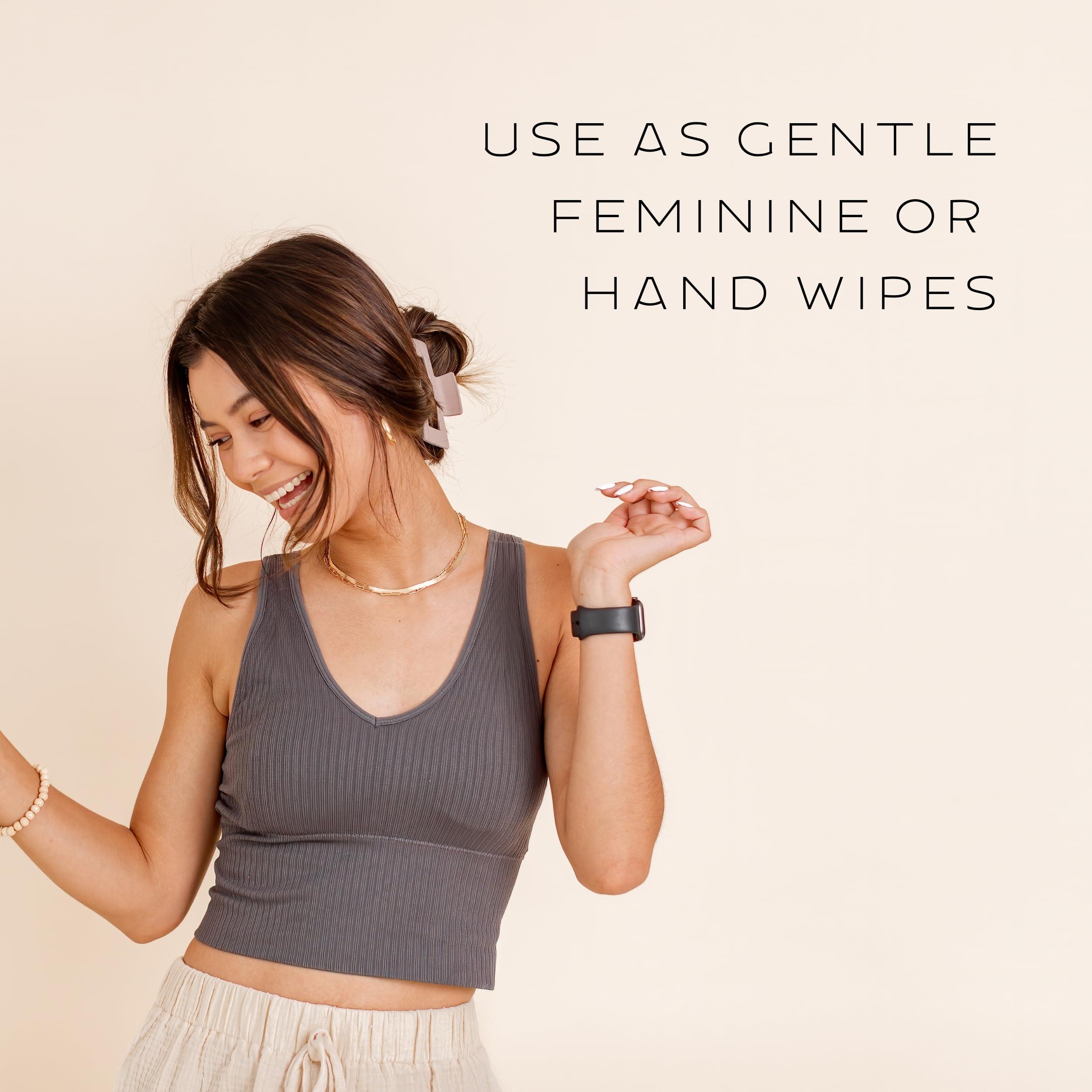 Pixie Cup Pixie Feminine Wipes - Flushable, Biodegradable, & Ph Balanced - Best Individually Wrapped Packet Wipes for On The Go & Public Bathrooms - Wash, & Cleaner For Your Menstrual Cups & Discs (20 Count)