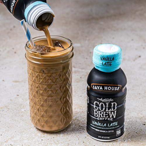 Java House Java House Cold Brew Coffee, 6 Pack of 8oz Bottles, Ready to Drink Instant Cold & Iced Coffee (Vanilla Latte)