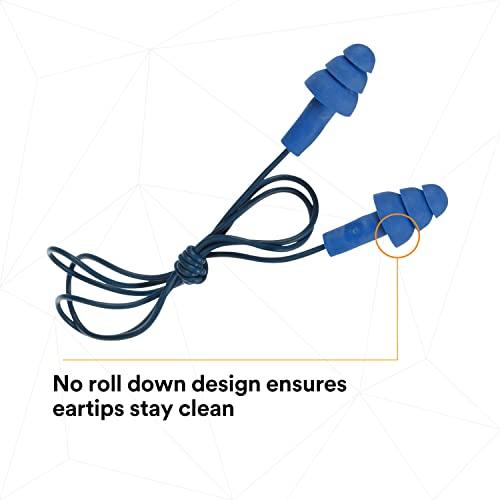 3M 3M E-A-R UltraFit Earplugs 340-4007, Metal Detectable, Corded, Poly Bag, 400 Pair/Case