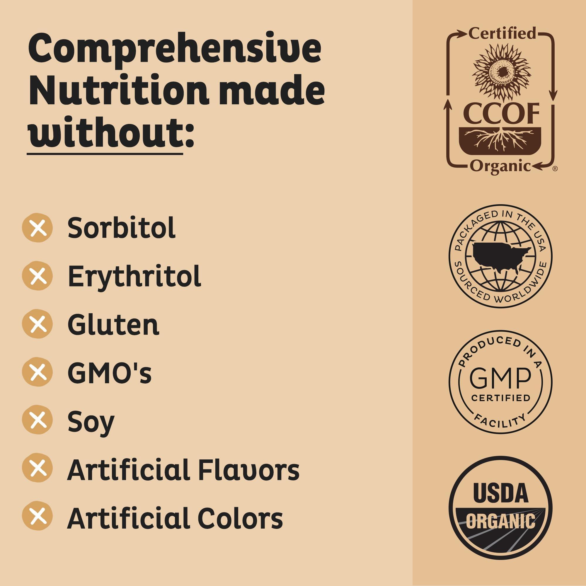 KOS KOS Organic Plant Based Protein Powder, Chocolate Peanut Butter - Delicious Vegan Protein Powder Meal Replacement - Keto Friendly, Gluten Free, Dairy Free & Soy Free - 2.4 lbs, 28 Servings