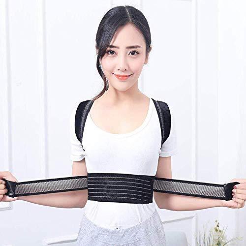 Wyyggnb Wyyggnb Back Posture Corrector, Adult Kyphosis Correction Belt Children Students Adolescents Male and Female Hunchback Correction Thin Section (Color : Black, Size : S)