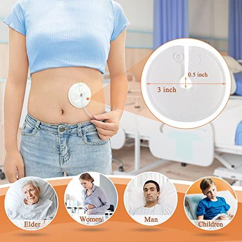 KAVIL Feeding Tube Pad G Tubes Button Pads Holder Covers Peg Tube Supplies Catheter Support Peritoneal Abdominal Dialysis Extra Soft And Absorbent Pads (12 Pack)