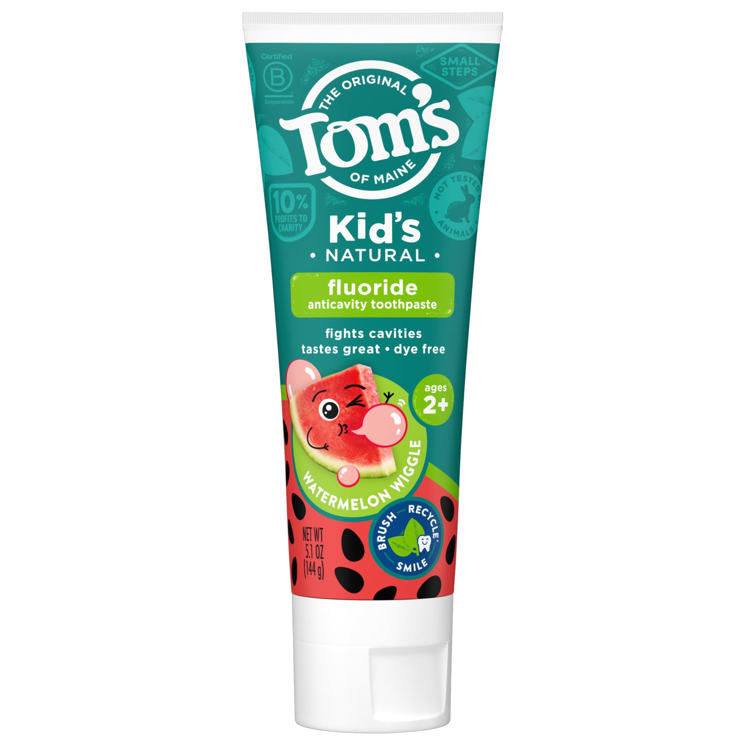 Tom's of Maine Tom\'s of Maine Natural Children\'s Fluoride Toothpaste, Watermelon, 5.1 oz