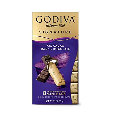 Godiva Chocolatier Godiva Chocolatier Chocolate Signature Mini Bars,72% Cacao Dark, 3.1 Ounce (Pack of 12)