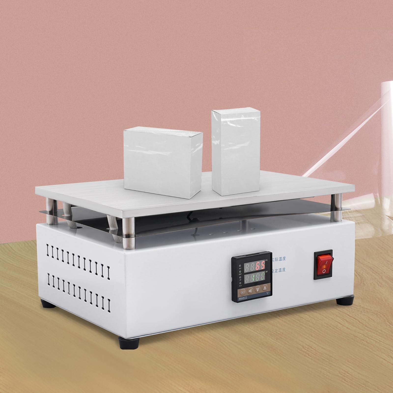 CNCEST CNCEST Cellophane Wrapping Machine, Desktop Heating Sealing Machine, Manual Cellophane Overwrapping Machine for BOPP Perfume Cosmetics Poker Box