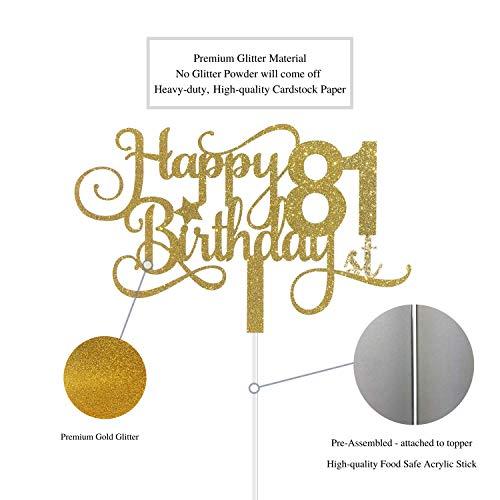 ALPHA K ALPHA K GG 81st Birthday Cake Topper, Happy 81st Birthday Cake Topper, 81st Birthday Party