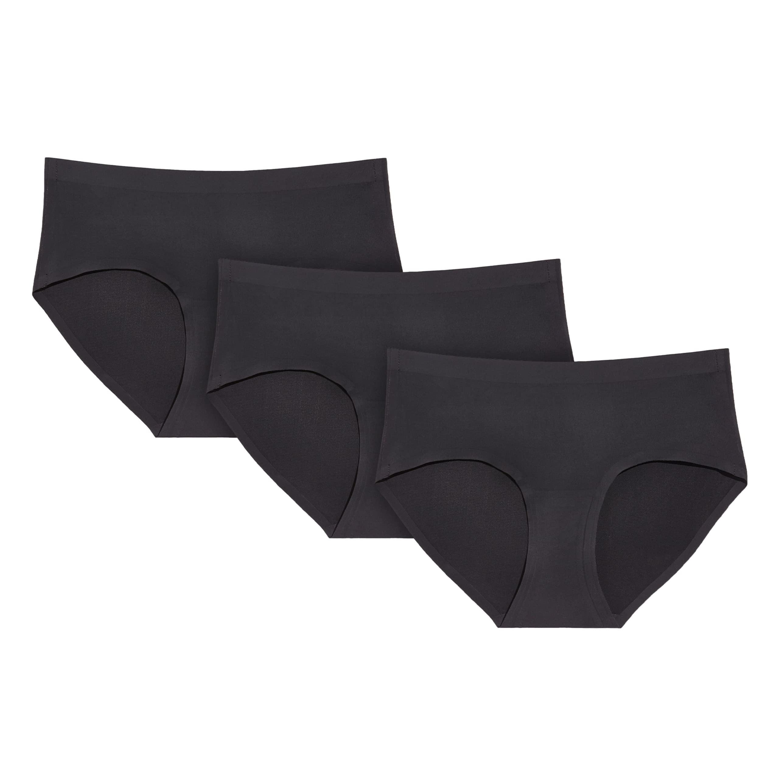 KNIX KNIX Super Leakproof Boyshort - Quick-Dry & Breathable Period Underwear - Menstruation Boyshort Panties with Stretchy Fabric - Alternative to Menstrual Pads - Black, Small (3 Pack)