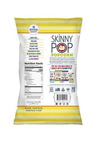 SkinnyPop SkinnyPop White Cheddar Popcorn, 6ct, 4.4oz Grocery Size Bags, Skinny Pop, Healthy Popcorn Snacks, Gluten Free