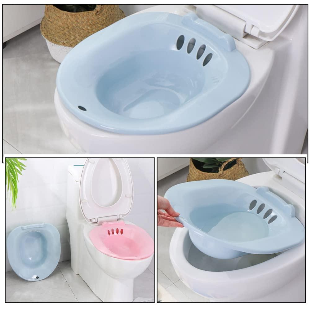 Toddmomy Toddmomy Sitz Bath Toilet Seat for Hemorrhoids Pregnant Women Postpartum Care Plastic Private Parts Washing Basin Blue