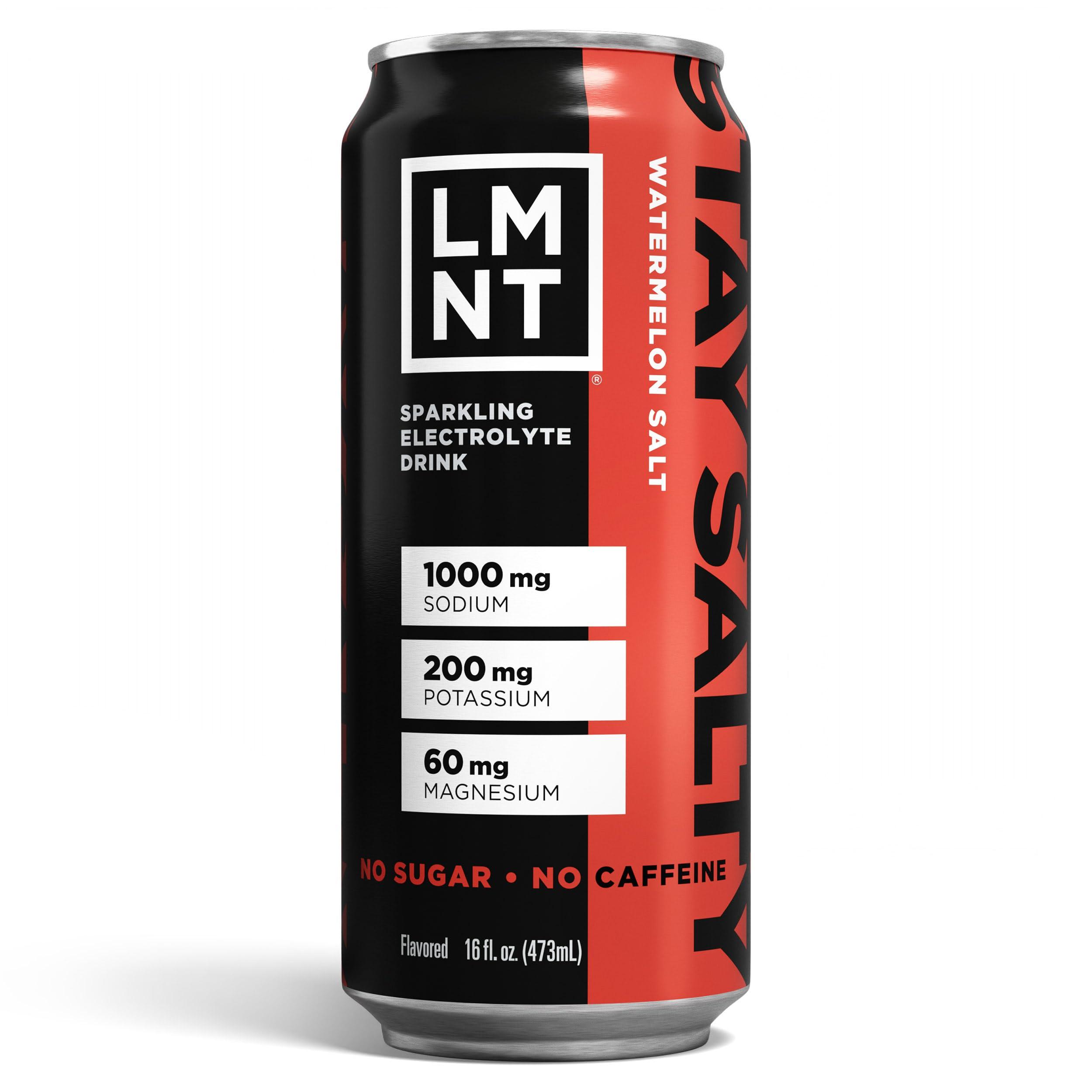 Drink LMNT LMNT Sparkling Electrolyte Water - Watermelon Salt | 12-Count