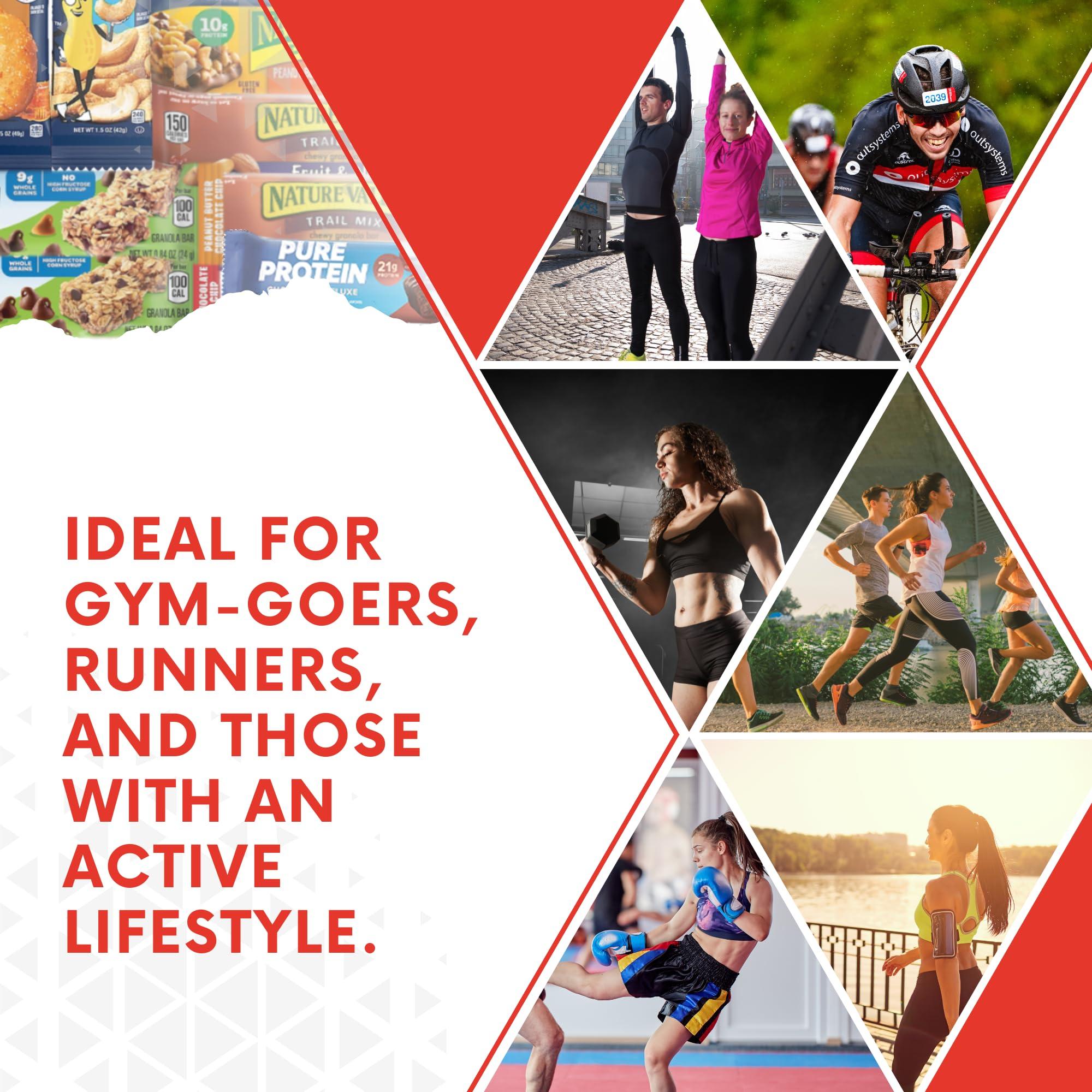 JUMBO JUMBLE Jumbo Jumble Snack Box (40 Count) Protein Gift Care Package Snacks Variety Pack for Adults Teens Kids Men Women College Office Birthday (Protein Set)