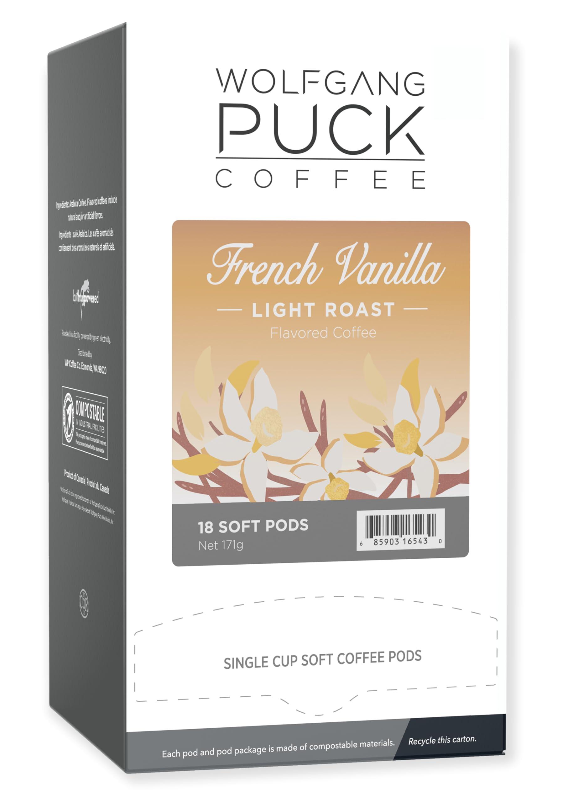 Wolfgang Puck Wolfgang Puck Coffee, French Vanilla Coffee, 9.5 Gram Pods, 18 Count