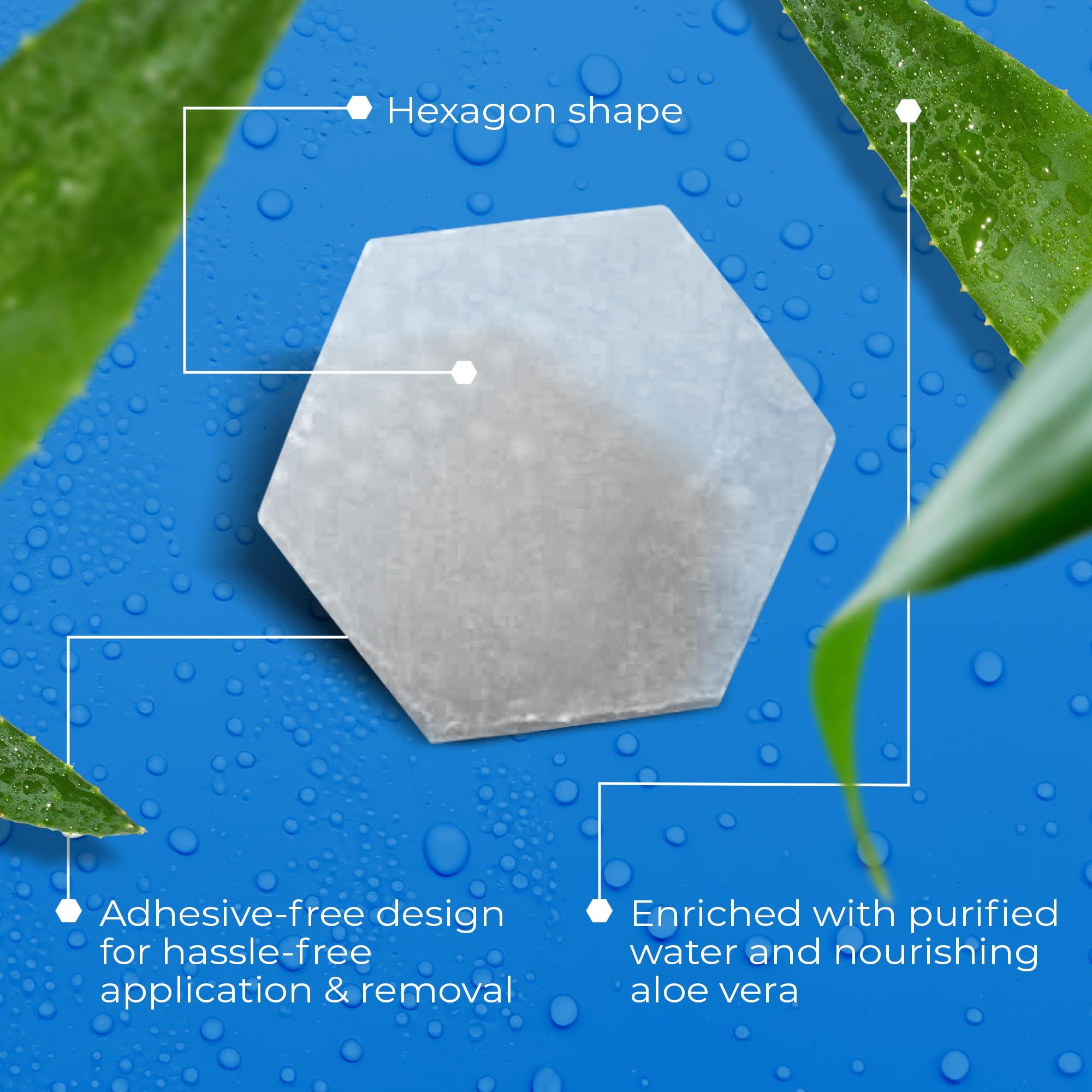 Medagel Medagel Hexagels Plus Aloe Vera - Hydrogel Pads Protection & Treatment | Blister Prevention | Instant Cooling and Soothing Relief of Skin Irritations | 50ct Hexagon Pads (Original Formula)