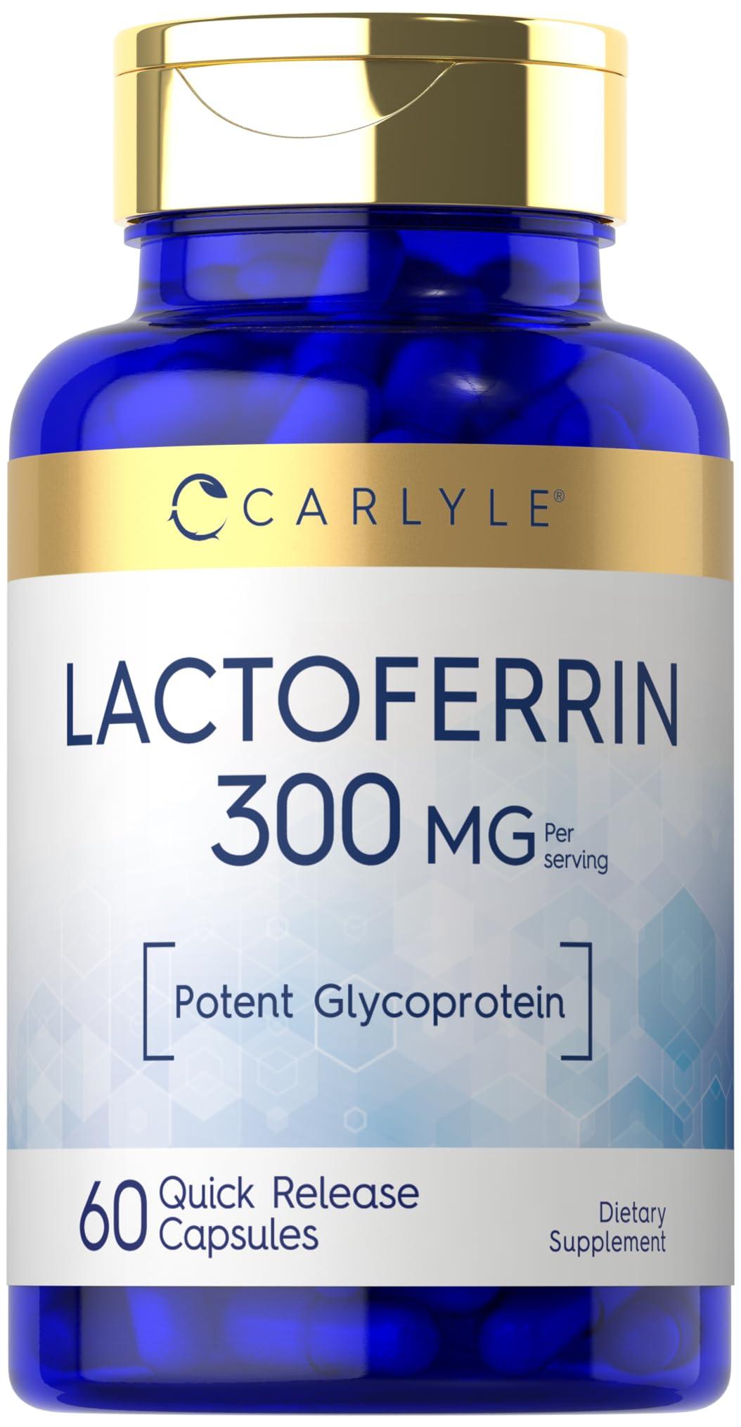 Carlyle Carlyle Lactoferrin Supplement | 300mg | 60 Capsules | Non-GMO and Gluten Free
