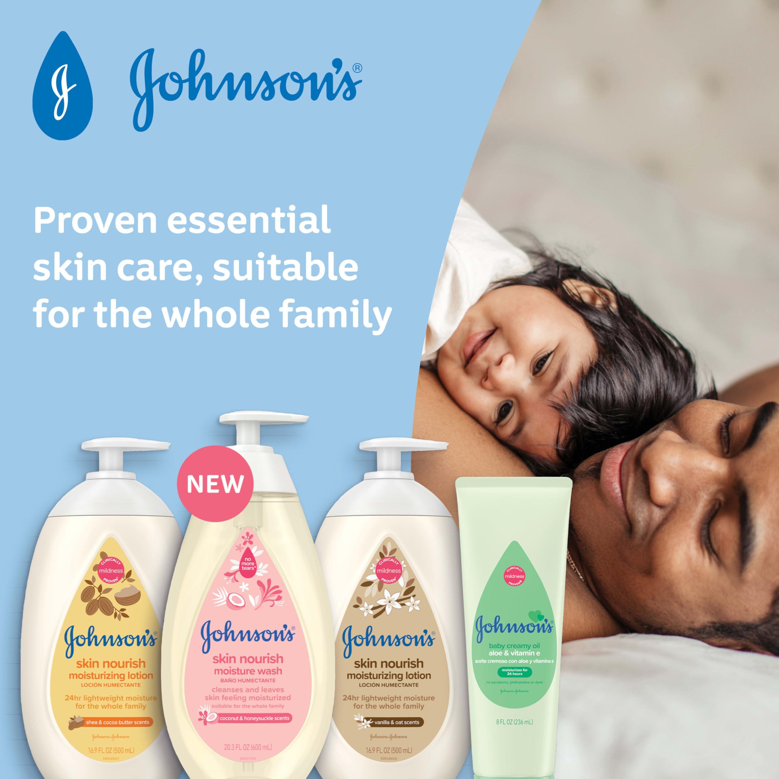 Johnson's Baby Johnson\'s Baby Skin Nourishing Moisture Baby Body Wash with Shea & Cocoa Butter, Hypoallergenic & Tear Free Baby Bath Wash, Paraben-, Dye-, Sulfate & Phthalate-Free, 20.3 fl. oz