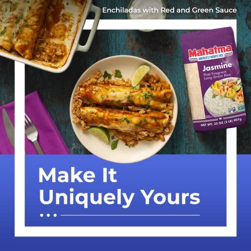 Mahatma Mahatma Jasmine Rice, 32-Ounce Bag of Rice, Thai, Indian, or Cambodian Fragrant Flavored Rice, Stovetop or Microwave Rice