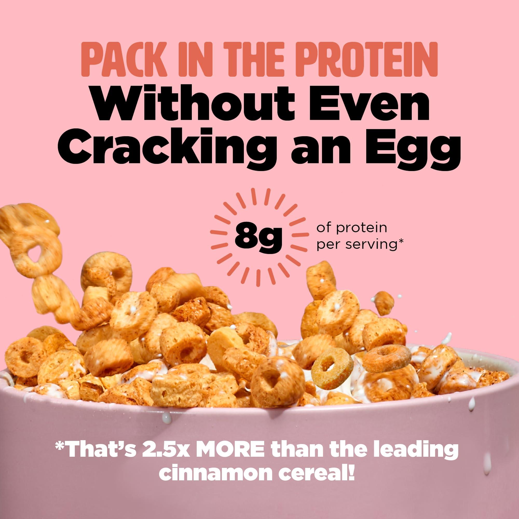 Three Wishes Plant-Based and Vegan Breakfast Cereal by Three Wishes - Cinnamon, 1 Pack - More Protein and Less Sugar Snack - Gluten-Free, Grain-Free - Non-GMO