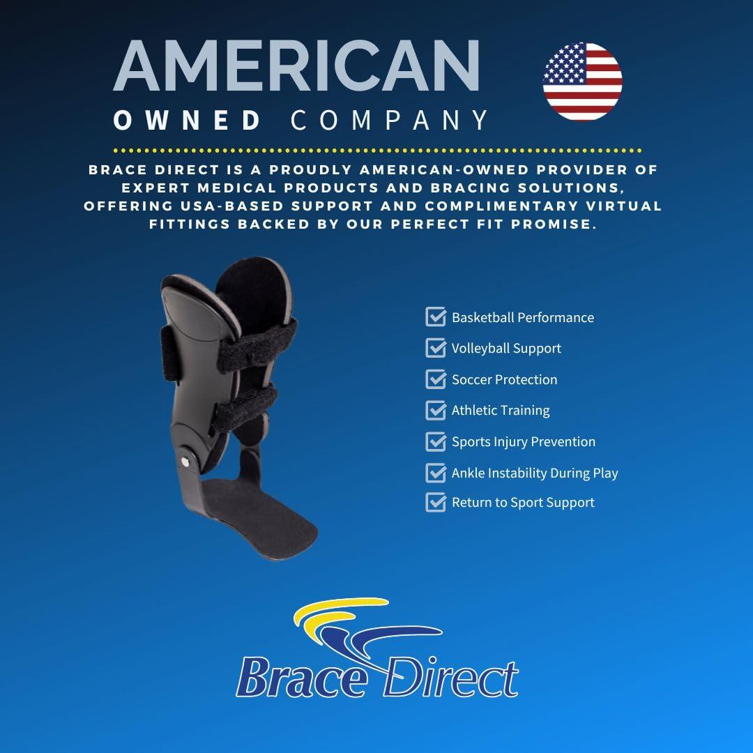Brace Align Brace Align Semi-Rigid Ultra Active Ankle Brace- Hinged Ankle Stabilizer, Protection and Support for Sprains, Volleyball, Basketball, Tennis, Sports Injury- Left or Right Foot- PDAC L1906