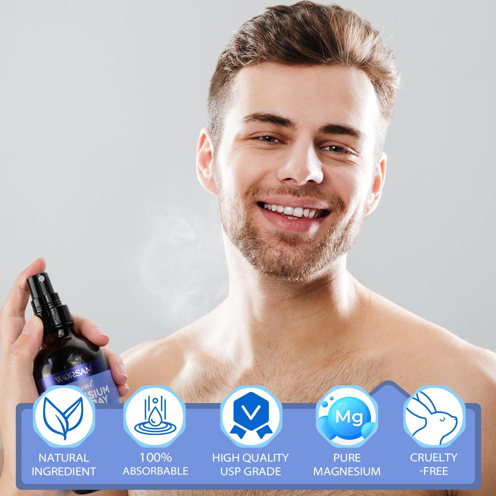 ISUNRISE Pure Magnesium Oil Spray, 100% Natural Organic Magnesium Oil, Magnesium Spray for Feet, Easy to Use and Absorption, 4.0 fl oz