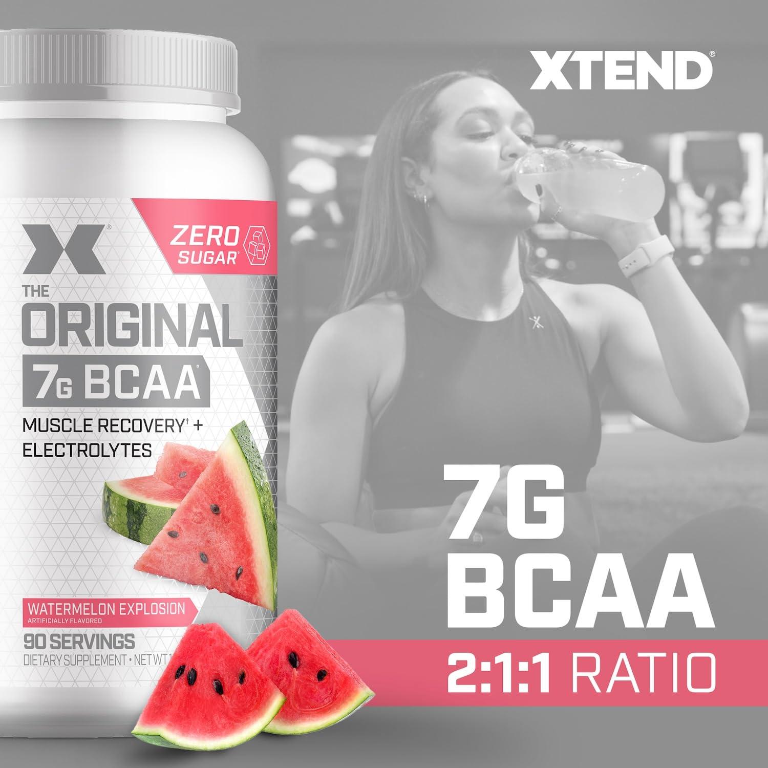 Xtend Xtend XTEND Original BCAA Powder 7g BCAA and 2.5g L-Glutamine, Sugar Free Post Workout Muscle Recovery Drink with Amino Acids for Men & Women, 90 Servings