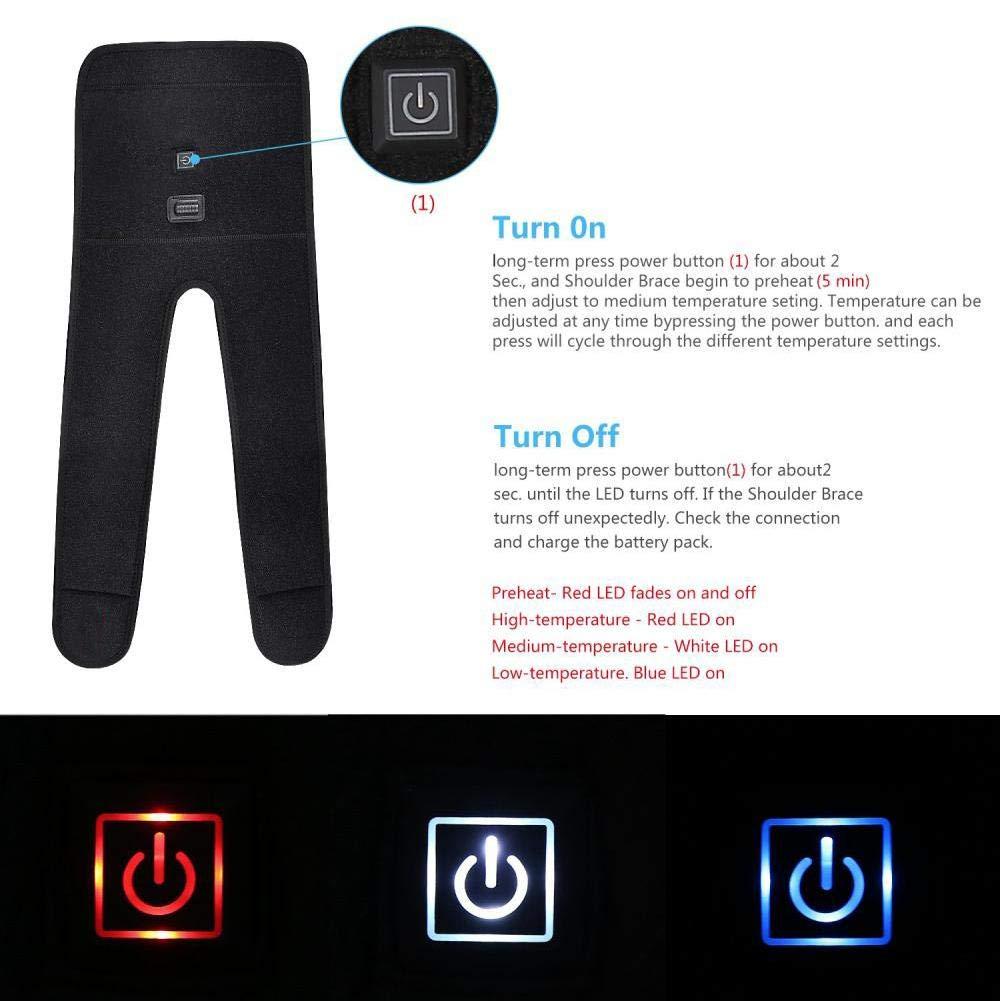 ANGGREK ANGGREK Adjustable Heated Pad Heat Heating Knee Wrap Brace Thermotherapy Pocket Heated Knee Brace Knee for Injury Cramps Arthritis Recovery