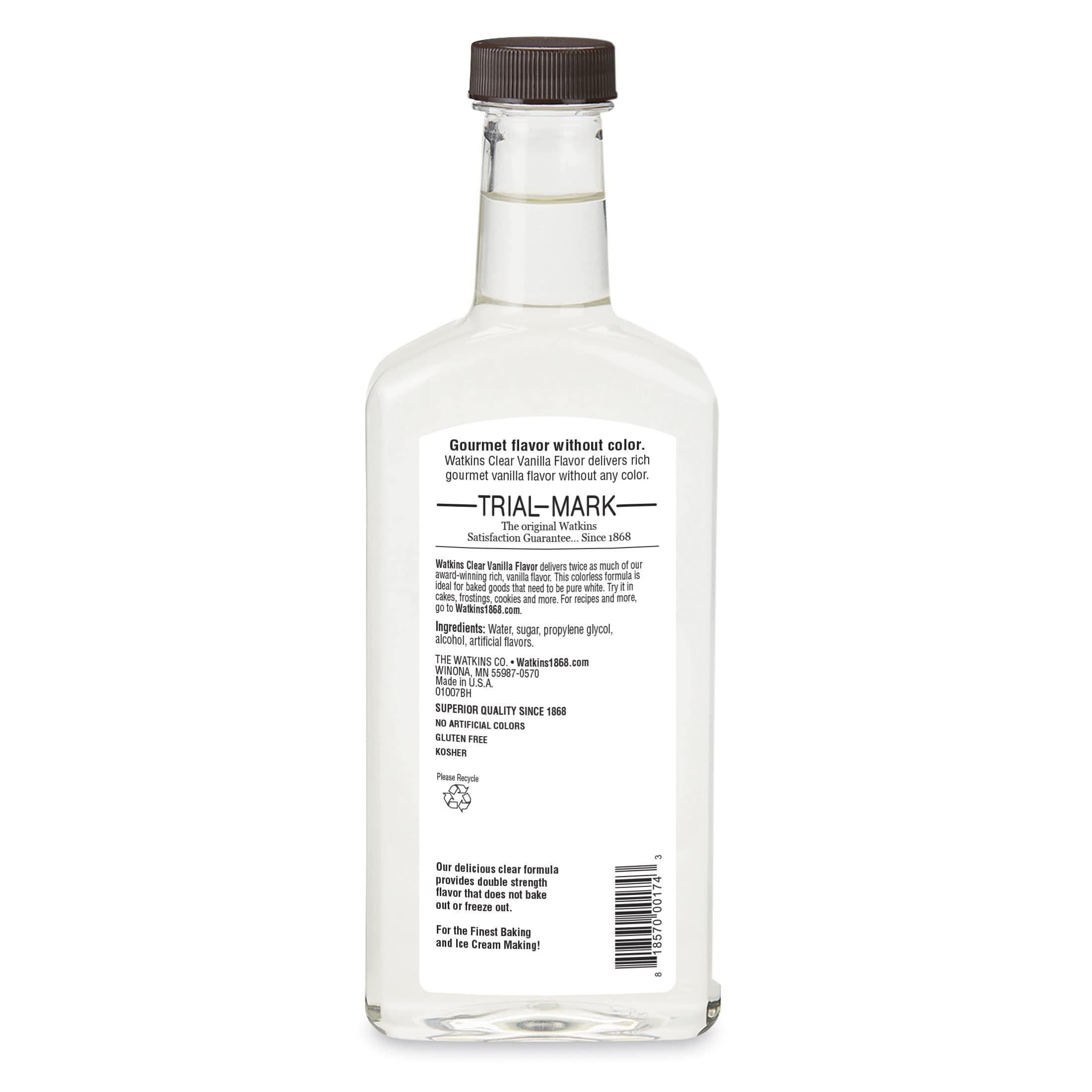 Watkins Watkins Clear Vanilla Flavor, 11 fl. oz. Bottle, 1 Count (Packaging May Vary)