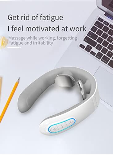 Shengshili Constant Temperature Hot Neck Massager Ultra-Light Smart Shoulder Neck Massager Vibration Massage Massager Small Design Family Travel Giving Woman Man Parent (Pink)