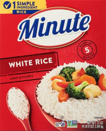 Minute Minute White Rice, Instant White Rice for Quick Dinner Meals, 72-Ounce Box