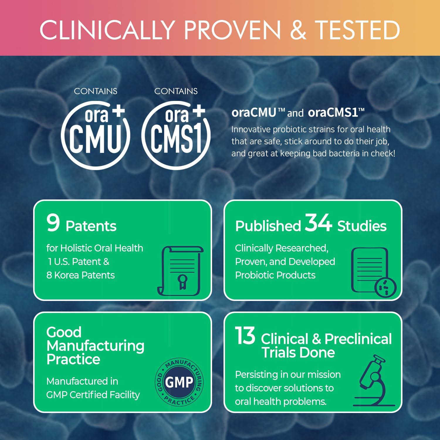 OraTicx OraTicx Kids Dental Probiotics for Anti-Cavity + Healthy Teeth and Gums, 8 Billion CFU Probiotics for Oral Health, Sugar Free Yogurt Flavor 1-Pack