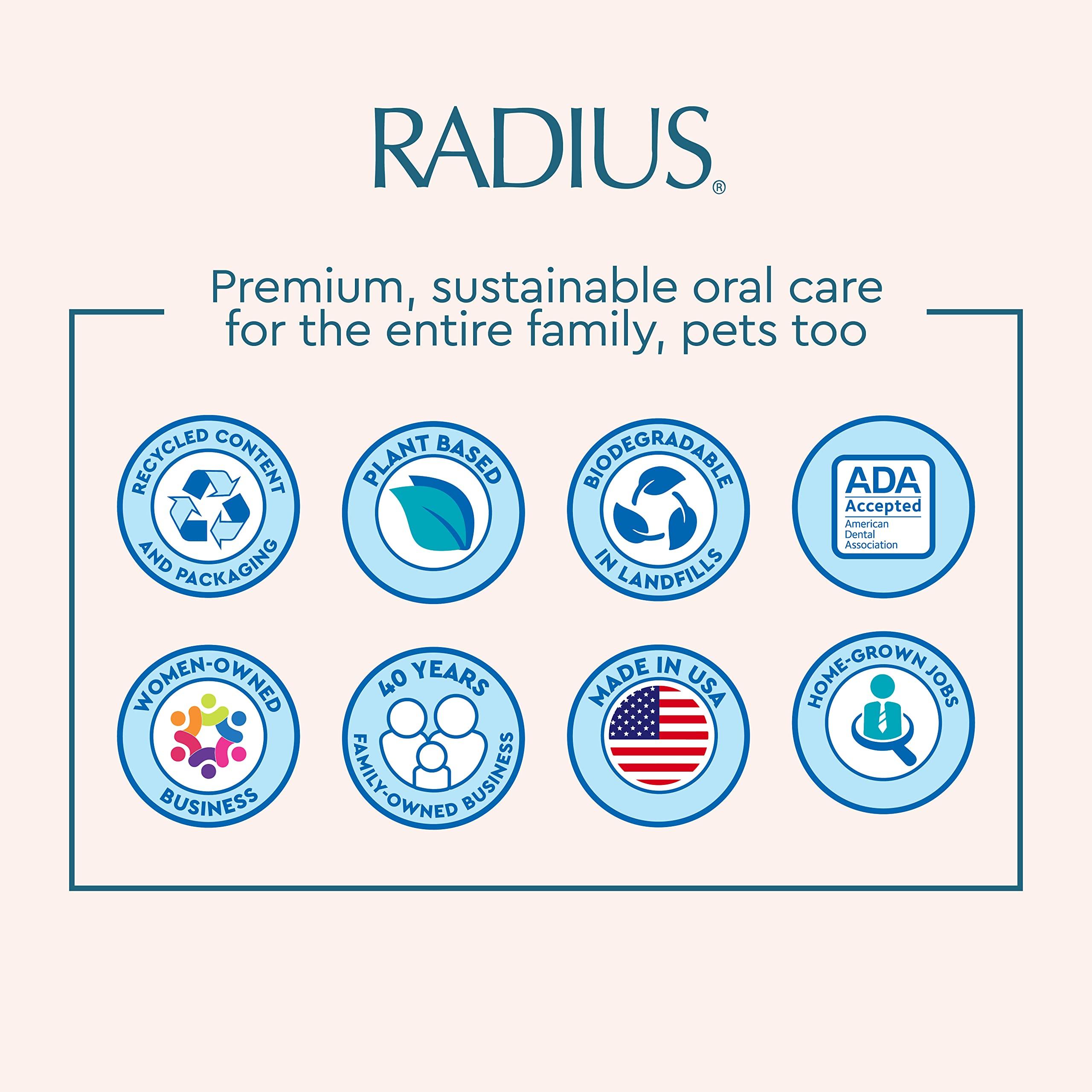 RADIUS RADIUS Vanilla Mint Dental Floss 55 Yards Vegan & Non-Toxic Oral Care Boost & Designed to Help Fight Plaque - Pack of 2