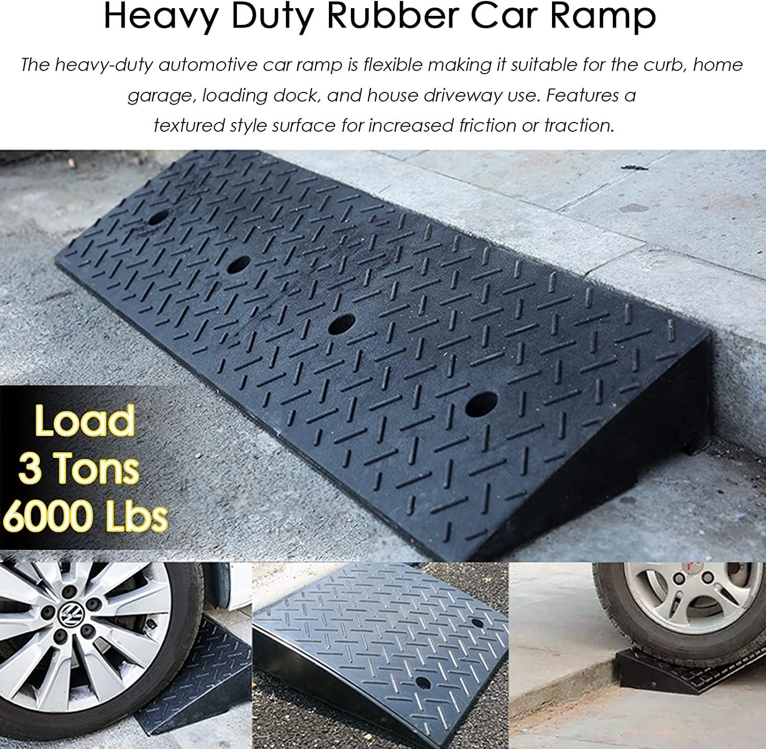 IHIPPO IHIPPO Doorway Uneven Floor Transition Strip, Curb Ramps for Driveway, Durable Low Cars Ramp Kerb Ramp for Sidewalks/Wayside/Garage, Huge Rubber Ramp for Rv Wheelchair Truck Caravan Buggy (Size : 100x30cmx1, 89014246251