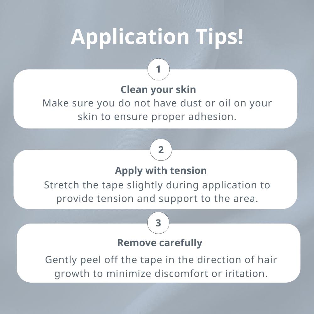 CureTape CureTape® Gentle | Kinesiology Tape for Hyper Sensitive Skin | Gentle Adhesion | 100% Hypoallergenic Water Resistant K Tape | for Thin Skin, Elderly or Children | Gentle to Remove | Medical KTape