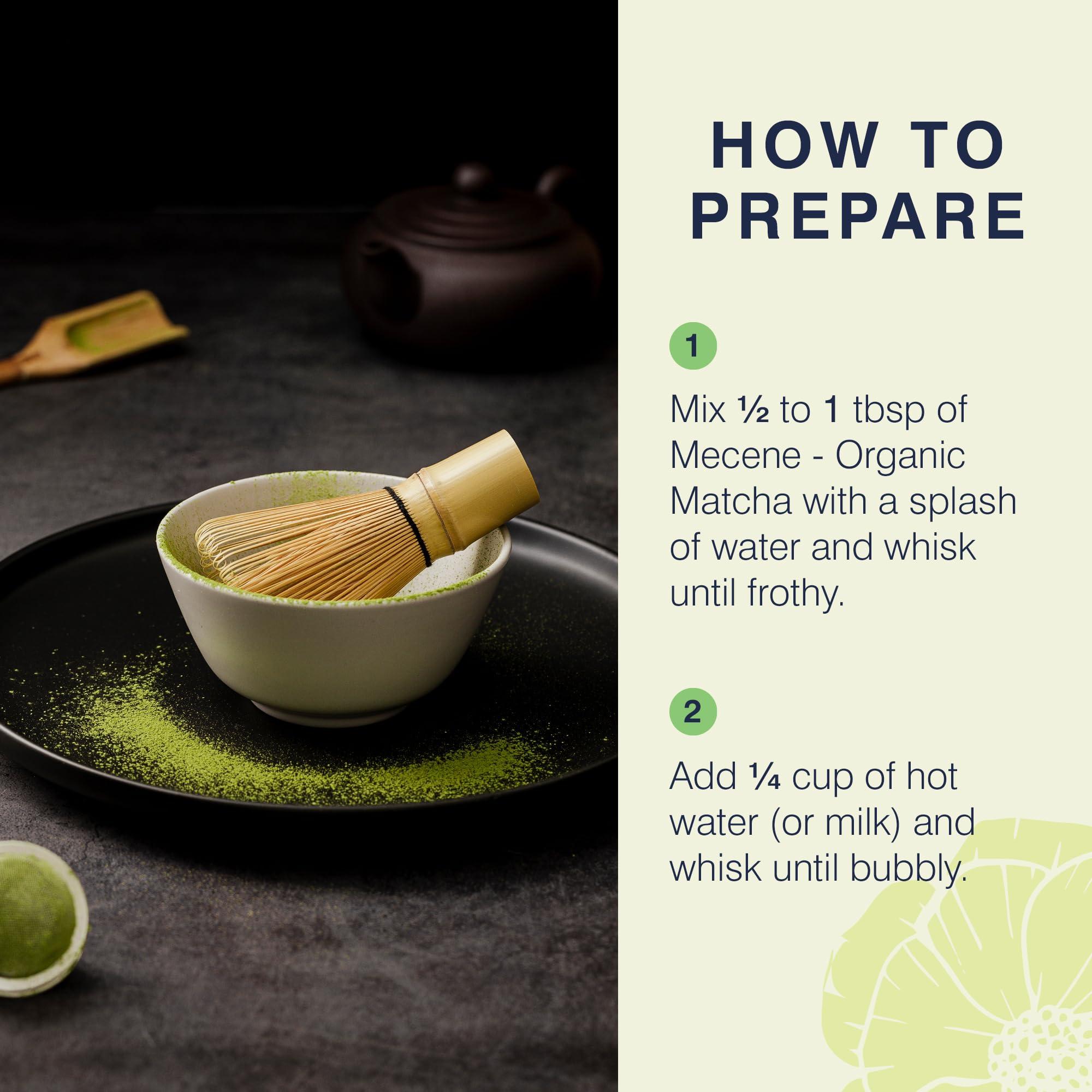 Mcne Organic Japanese Matcha Powder Green Tea - Hand-Picked, 1st Harvest, Ceremonial Grade Matcha Powdered Tea, and Stone Ground from Shizuoka, Japan (30g / 1.1oz)