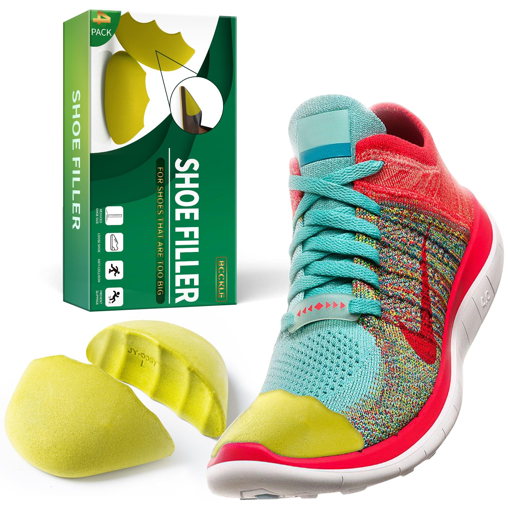 BCCKLE Shoe Fillers for Loose Shoe,Toe Filler Inserts,Shoe Inserts for Shoe Too Big,Heel sliping Make Shoes Fit,for Both Men and Women.Middle:(Half to One Size Bigger)/Green
