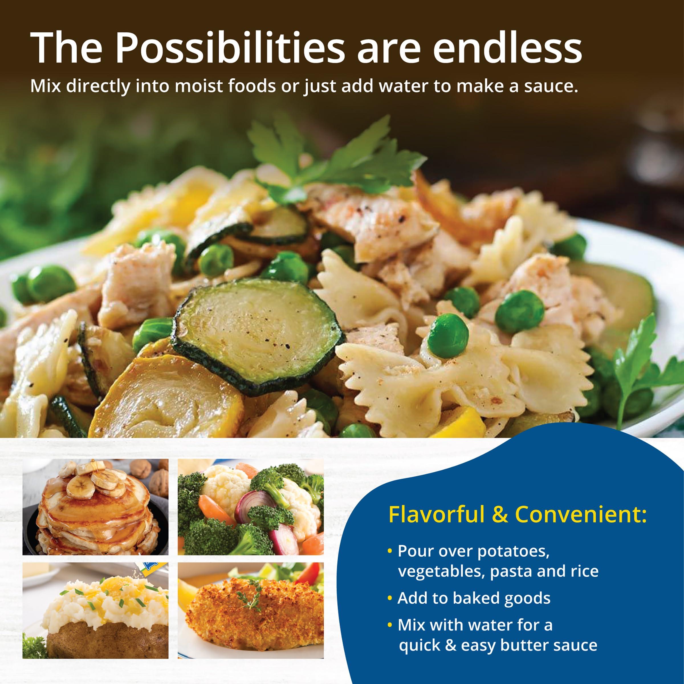 BUTTER BUDS Butter Buds Sauce Mix, 4 Oz (4-Pack) Non-GMO, Gluten-Free Natural Butter Flavored Sauce Made with Buttermilk, 0 Fat, 0 Cholesterol