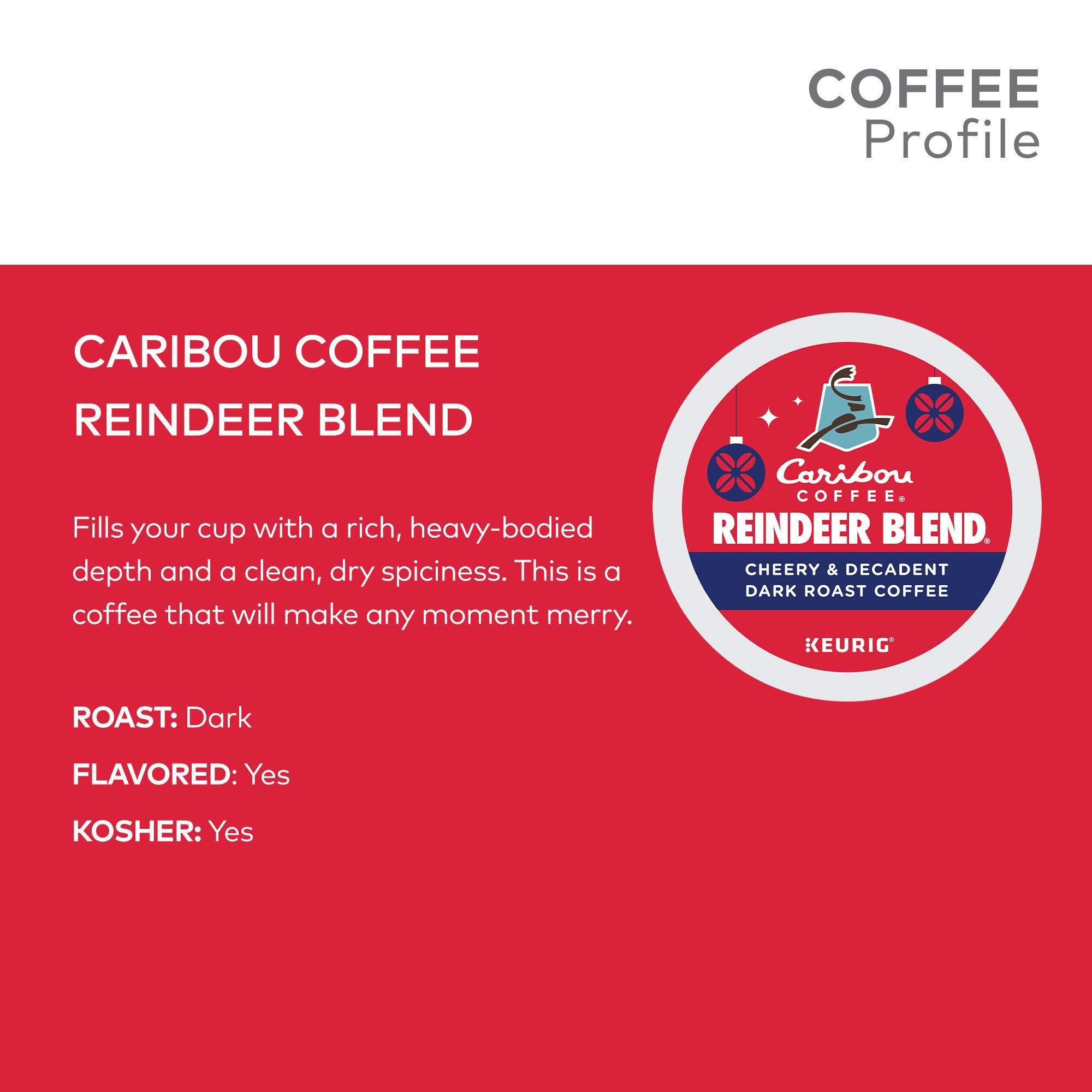 Caribou Coffee Caribou Coffee Reindeer Blend, Single-Serve Keurig K-Cup Pods, Dark Roast Coffee Pods, 88 Count