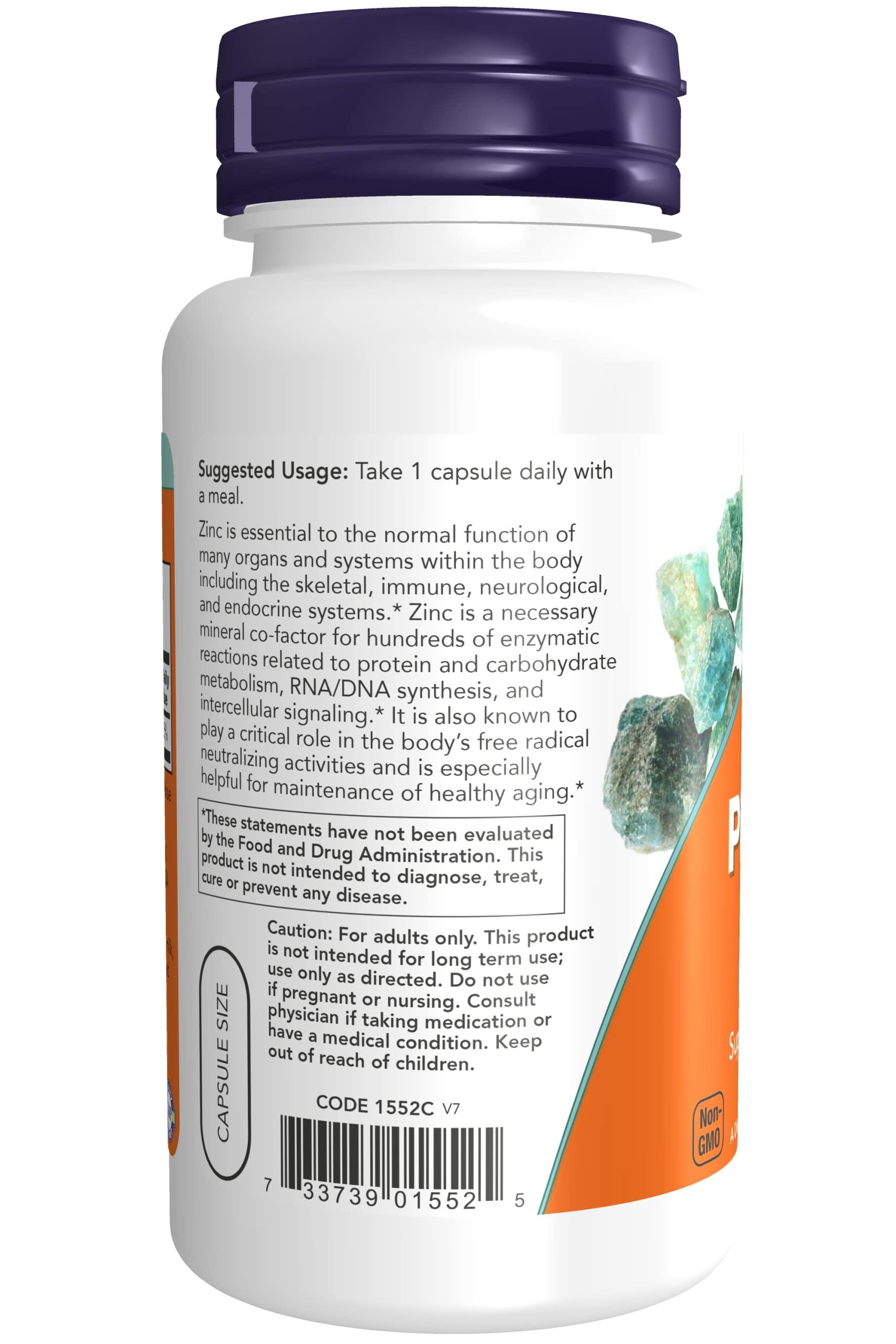 NOW Foods Now Foods Zinc Picolinate, 120 caps 50mg (2-Pack)