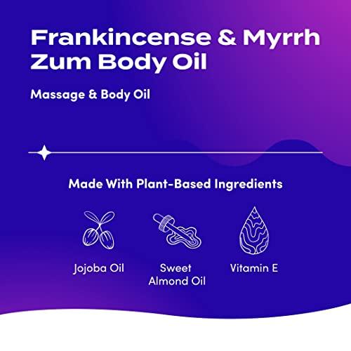 Indigo Wild Zum Massage and Body Oil - Frankincense and Myrrh - 4 fl oz