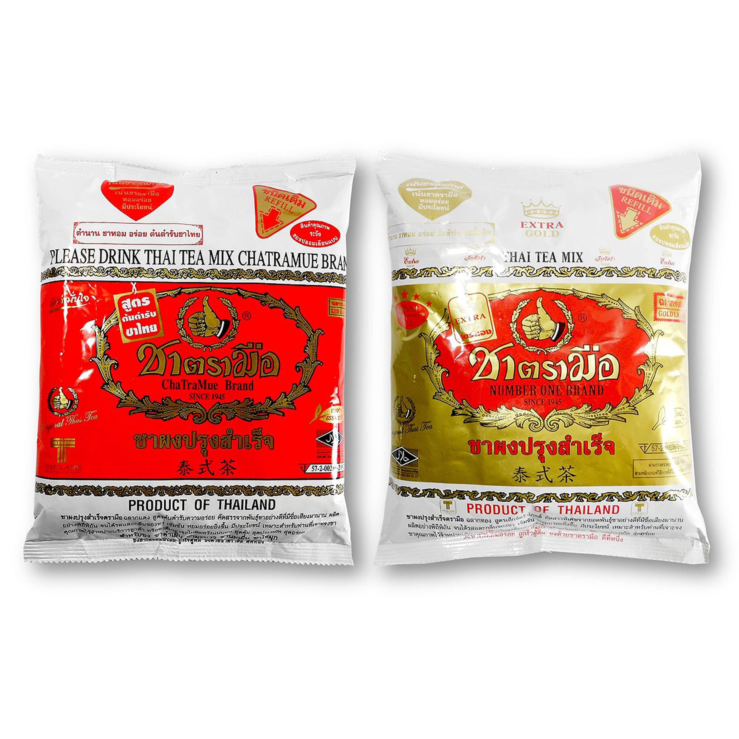 Number-One 1 Bag of Number One Thai Tea 400g + 1 Bag of Number One Thai Tea Extra Gold 400g (Thai Tea Extra Gold)