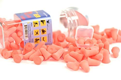 G & F Products Foam Ear Plugs for Sleeping Noise Cancelling 32db Sound Blocking Bell-Shaped- 50 Pairs Noise Reduction for Peace & Quiet - Perfect for Travel & Study, Sleep - Carrying Case Included (14010-50)