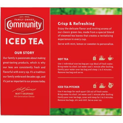 Community Coffee Community Coffee Signature Iced Tea, 576 Family Size Tea Bags, 48 Count Box (Pack Of 12)